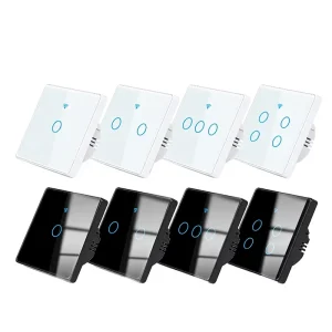 Smart Single Pole Light Switches WiFi Touch ABS PC Panel 1 2 3 4 Gang Smartlife Remote Control Google Home Alexa US