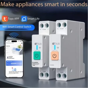 Smart Switch Wi fi MCB Intelligent Circuit Breaker Tuya APP Remote Control 1P 2P 3P 4P 63A for Home PV Distribution