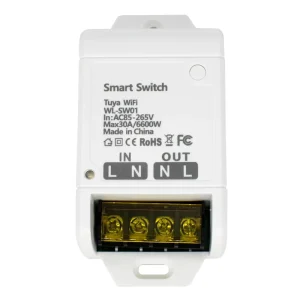 Smart Switch Works with Tuya 30A 6600W Circuit Breaker Smart Light Relay Timer Remote Control Work with Alexa Google Home