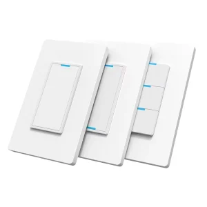 Smart Switch Zigbee/WiFi/ US Standard Button Switch Remote Control Alexa Voice Control App 1/3 Gang American Neutral