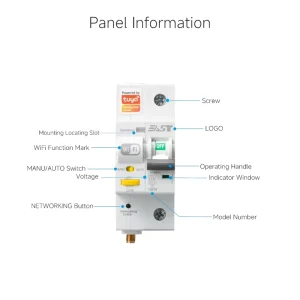 Smart WIFI Industrial Plastic Circuit Breaker Voltage Protection Switch Remote Control Via Tuya YSM7W 63A/100A 6kA 2P