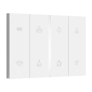 Smart Wall Light Switch RS485 12V-24V DC for Home Hotel 1-7 Push Buttons Italy Standard Smart Switch