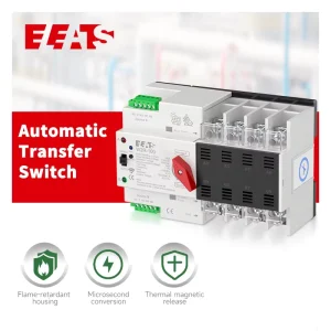 Smart WiFi Automatic Transfer Switch 2P 63A W2R TUYA App Control Dual Power Changeover Switch for Solar System and Home Backup