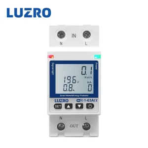 Smart WiFi Circuit Breaker Electricity Metering Protector with Plastic Material Indoor Use 2 Poles DIN Rail Mount