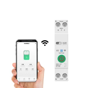 Smart WiFi MCB Circuit Breaker Switch 63A with Power Metering Wireless Remote Control Switch Via Google Home Alexa