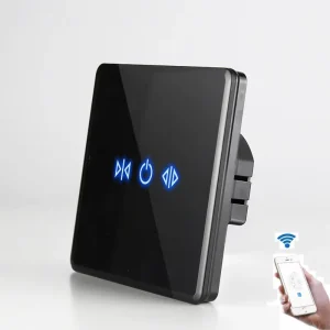 Smart WiFi Touch Curtain Switch with Alexa & Google Remote Control 10A 265V Wireless Wall Switch