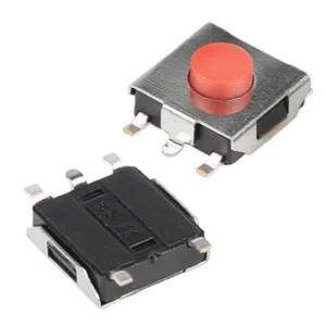 Smd Micro Switch Tact Switch Push Botton Switch 6.2*6.2*3.5mm Red Botton 5pin