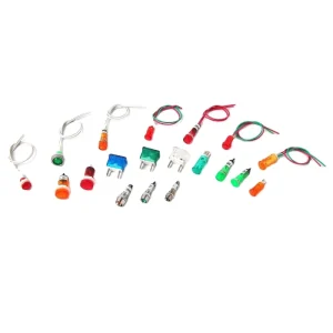 Snap-in LED Indicator Light with Wire 7-18mm Multiple Sizes Miniature Signal Lamp for Generator & Welding Equipment
