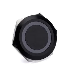Soft Touch Push Button 30mm Momentary Reset 12v Short Touch Metal Push Button RGB Illuminated Black Shell Customized Switch
