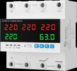 Solar Automatic 63A 80A 100A Voltage Protector Phase Transfer Switch With Over Current Limit for 3 Phase ATS