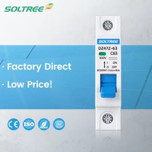 Solar Energy Mini Miniature Circuit Breakers Protection 1P 2P 3P 4P Pole 6A 10A 16A 20A 25A 32A 40A 50A 63A DC MCB PV System