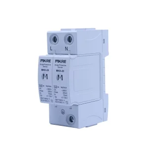 Solar PV DC SPD 2P 15kA 30kA T2 Surge Protector 500V 600V 800V Lightning Arrester for Photovoltaic Systems