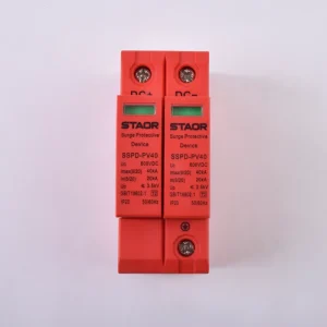 Solar PV DC SPD 500V 600V 800V 1000V T2 Surge Protective Device 2P 3P 20KA 40KA Lightning Protection Surge Protector