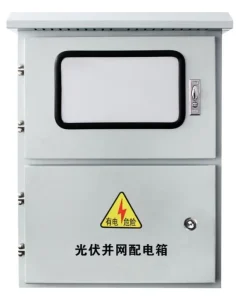 Solar PV Metallic DC Rated Distribution Box 380V AC Grid Connected IP65 Electromagnetic Lock 8 Sockets Circuit Breaker Overload