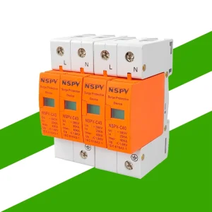 Solar PV System Surge Protection Device Lightning Protection AC DC SPD 3P 4P 40KA 1500VDC T2 Copper IP20 Industrial Application