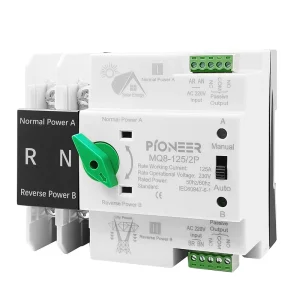 Solar Type 2P ATS 63A 100A 125A Dual Power Automatic Changeover Switch 100A