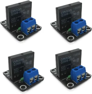 Solid State Relay Module 5V 1 Channel High Level DC Control AC 240V 2A Power Relays with Fuse
