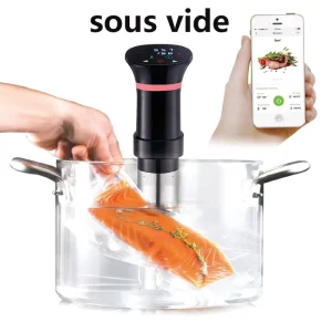 Sous Cooker Machine Immersion Circulator 1100 Watts LCD Digital Temperature Time Control Waterproof Precision Sous Cooker