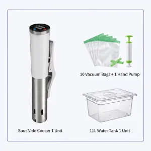 Sous Vide Immersion Circulator Accurate ±0.5°C Slow Cooker with 99H Timer Stainless Steel Home Steak Cooker
