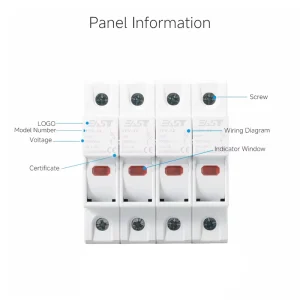 Special Photovoltaic 32A 10x38mm Fuse Solar Photovoltaic DC Fuse Base 4P