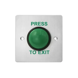 Stainless Steel 12mm Big Button Exit Button Door Exit Switch Press to Exit Push Button for Emergency Access Control Systems