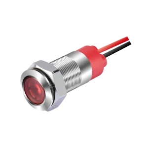 Stainless Steel Metal Waterproof Pilot Light 6mm 8mm 10mm 12mm 12V 24V Brass Led Wire 150mm Signal Indicator