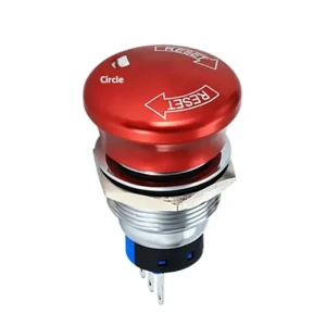 Stainless Steel Mushroom Head 16/19/22 Waterproof Push Button Switch Model YJ-GQ19/22-11ZS for Emergency Use