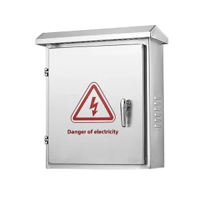 Stainless Steel Outdoor Surveillance Power Control Distribution Box IP66 Waterproof High Low Voltage Meter Cabinet 50A Rated