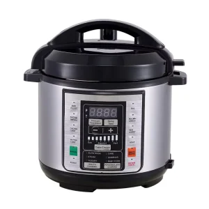 Stainless Steel Pressure Cooker 24-hour Presetting Slow Electric Rice Cooker Multifunction Steamer Food Warmer with Nonstick Pot