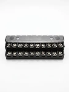 Straight Terminal Block 10P Double Layer Brass 15-30A 11mm Pitch Barrier Terminal Block