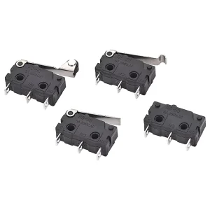 Subminiature SPDT/SPNC Micro Switch with Stainless-Steel Lever and Solder Terminal 5/10/0.1 a