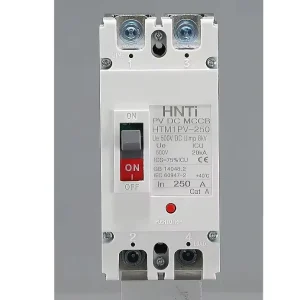 Suitable for 2P DC 500V Solar Molded case Circuit Breakers (MCCB) Rated Breaking Capacity 20kA Rated Current 160A 200A 250A
