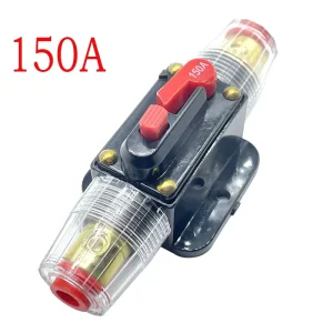 Super Capacitors Dual Layer Universal DC 12V 24V Auto Self Recovery Circuit Breaker 100A 150A Audio Conversion Protection Fuse