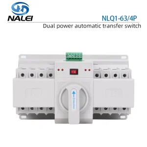Superior Quality 63A Dual Three Phase 4 Pole Photovoltaic Generation Automatic Transfer Switching (ATS) Mains Power Switch 20kA