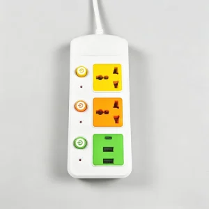 Surge Protection Power Strip with Independent Switches Universal Socket & Optional USB Ports Extension Cord for Home Office