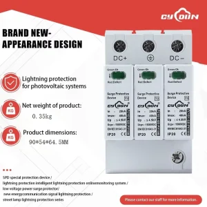 Surge Protective Device (SPD) 40kA Max Discharge Current 20kA 1P 3P IP20 V0 Fireproof Enclosure Surge Arrester Overvoltage