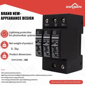 Surge Protective Devices 500V 800V Max 200kA 2P T1=2 with MOV OEM ODM TUV ISO9001 CE CQC Certificated SPD