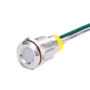 Sweider 8 10MM Dual Three Color LED Waterproof Metal Signal Indicator Light with Small Power Cord Push Button Switches Product