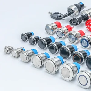 Switch 8Mm 10Mm 12Mm 16Mm 19Mm 22Mm 25Mm 30Mm On Off Button Metal PushButton With Connector Led Push Button Light