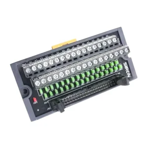T007 DIN Rail Screws Mounting Input Output LED Display 32 Pin Terminal Block DC24V 1A CE RoHS Certified
