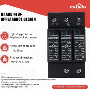 T1 T2 1000V DC Solar Surge Protection Device Lightning Protection for Photovoltaic Power Generation Systems