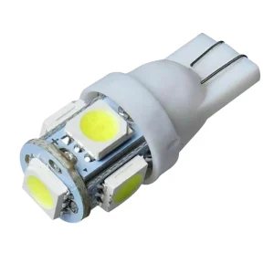 T10 LED Car Light Bulb White 5050 5SMD Wedge 2W 80LM 194 168 2825 158 192 Width Indicator Light LED Bulb Car Accessories