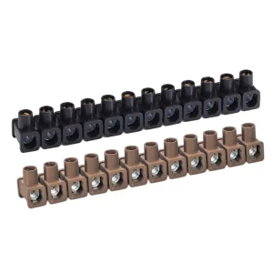 T12A-12S(P) 10.3mm Pitch Black PP Barrier Terminal Block Open End Wire Connector for Electrical Wiring