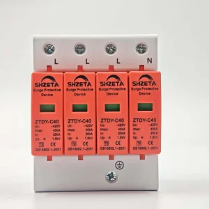 T2 420V 3P 40kA 40A Surge Arrester Protective Solar System Device 20KA 420V 3P Surge Protection Devices for Lightning Protection