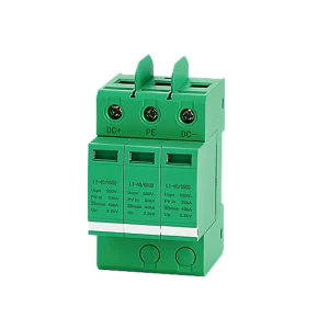 T2 500VDC 1000VDC 1500VDC 20KA To 40KA SPD Solar PV Surge Protector Peak