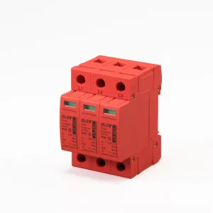 T2 AC SPD 3P 40kA 280V Rail Mount Surge Protective Device Plastic for Solar System