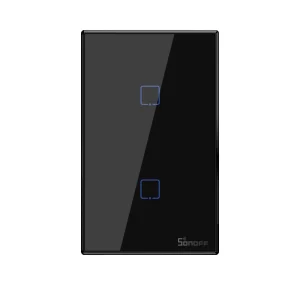 T3US 2C 433 RF Smart Home Automation Switch Wireless Voice/Touch Control Black Durable Glass Works Alexa IFTTT