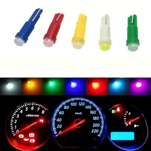 T5COB1SMD Automotive LED T5 Bulb Ceramic 3D Instrument Panel Light Control & Warning Indicator Bulb 12V