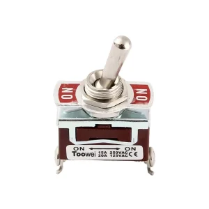 T701BW 10A 250V 2 Pole ON-ON Locking 2 Way Toggle Switch 6 Pin