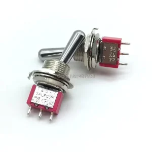 T8013-Z1 12mm ON-ON SPDT 3Pin 2Position Maintained Mini Toggle Switch Large Long Handle 3A 250VAC/5A 125VAC